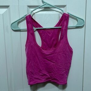 Lululemon Wundermost Ultra-Soft Nulu Scoop-Neck Cropped Tank Sonic pink